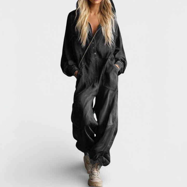 Sierra | Hoodie Jumpsuit med Långa Ärmar
