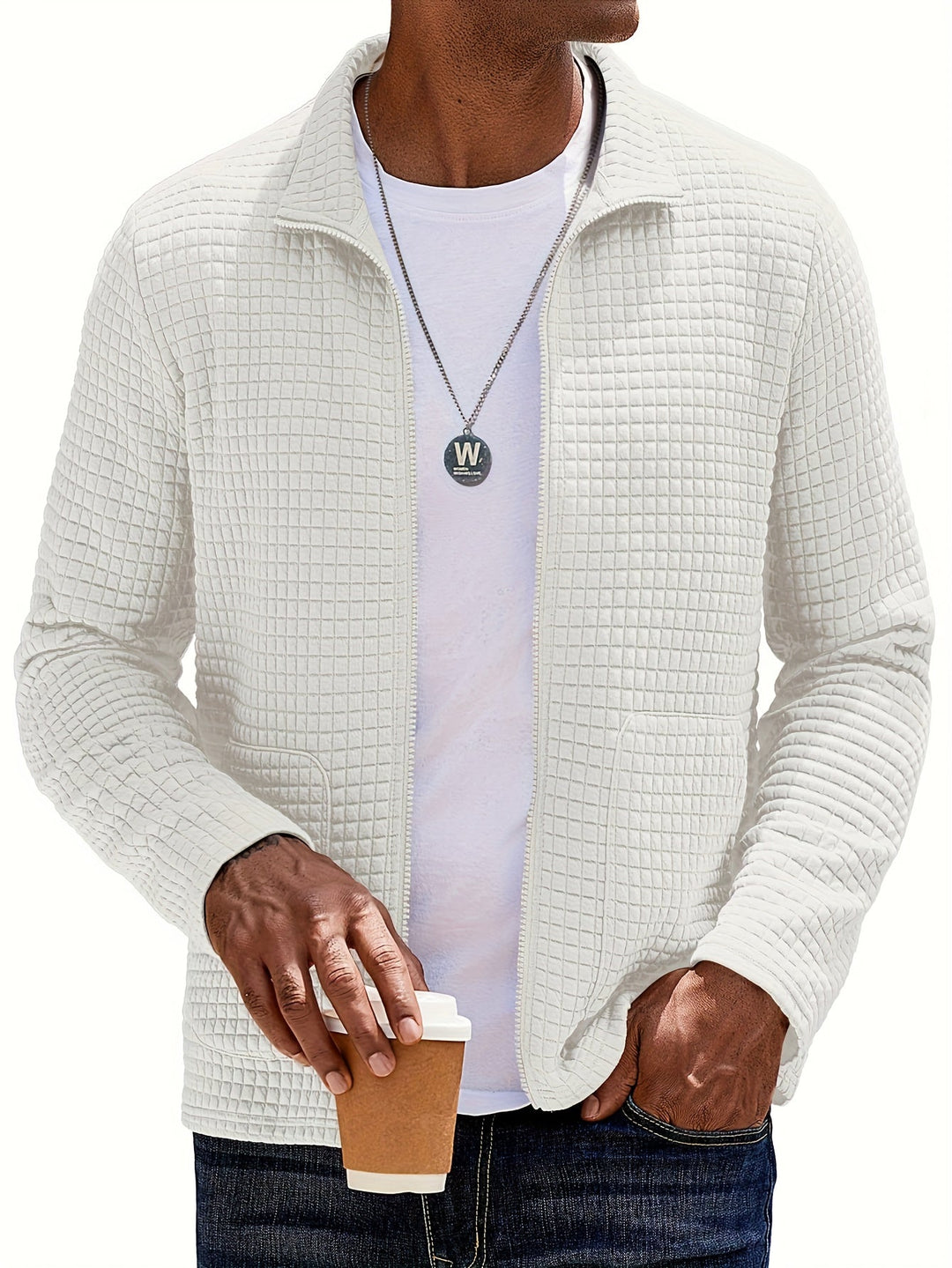 Hugo | Texturerad Zip-Up Jacka