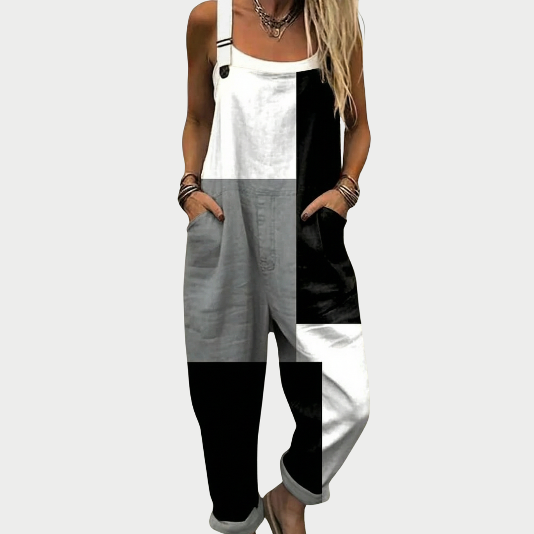 Karla | Avslappnad Multicolor Patch Jumpsuit