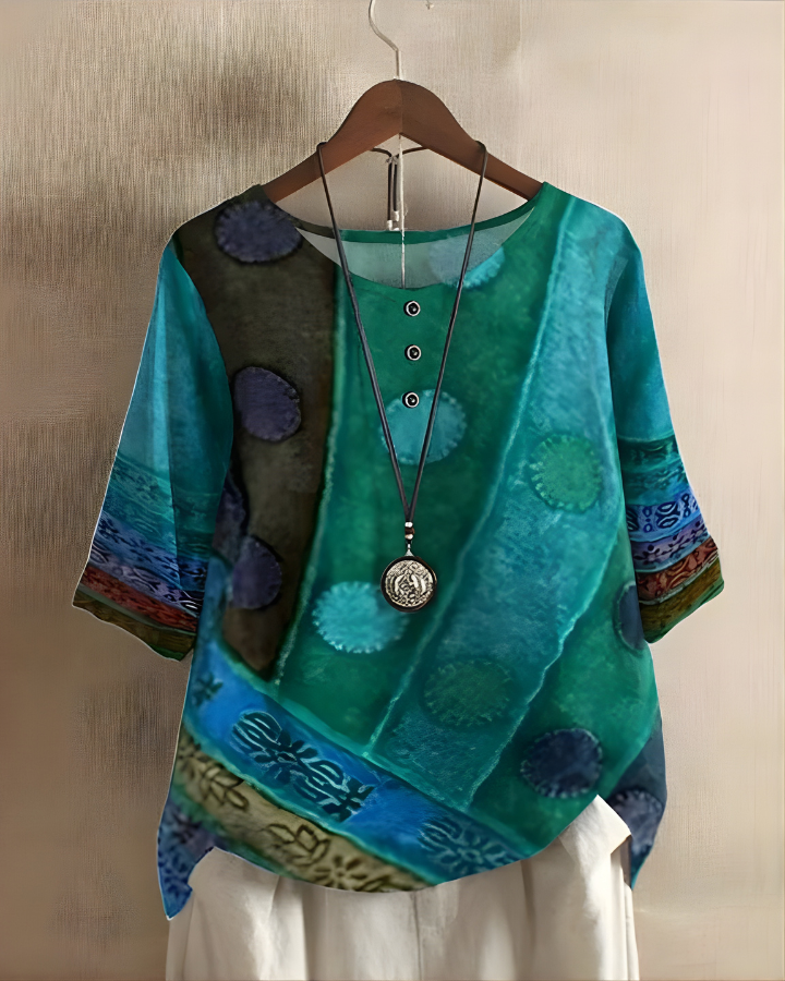 Fiona | Avslappnad Sommar Boho Topp