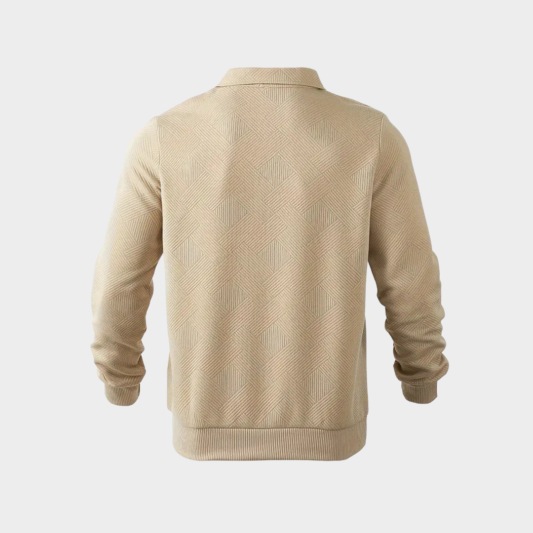 Hudson | Texturerad Halvdraget Pullover