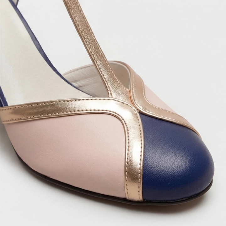 Veronica | Klassisk T-Strap Stängd Tå Klack