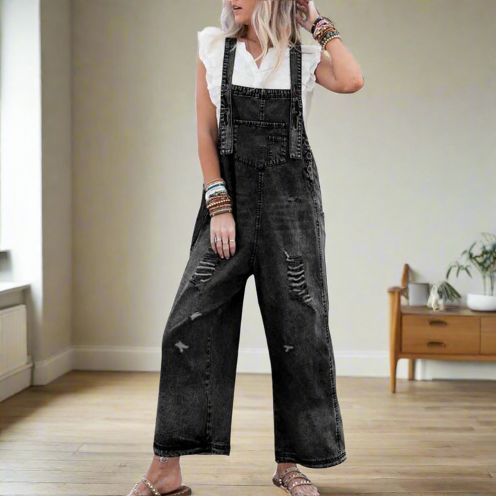 Carmelita | Premium Vintage Stil Enfärgad Jumpsuit