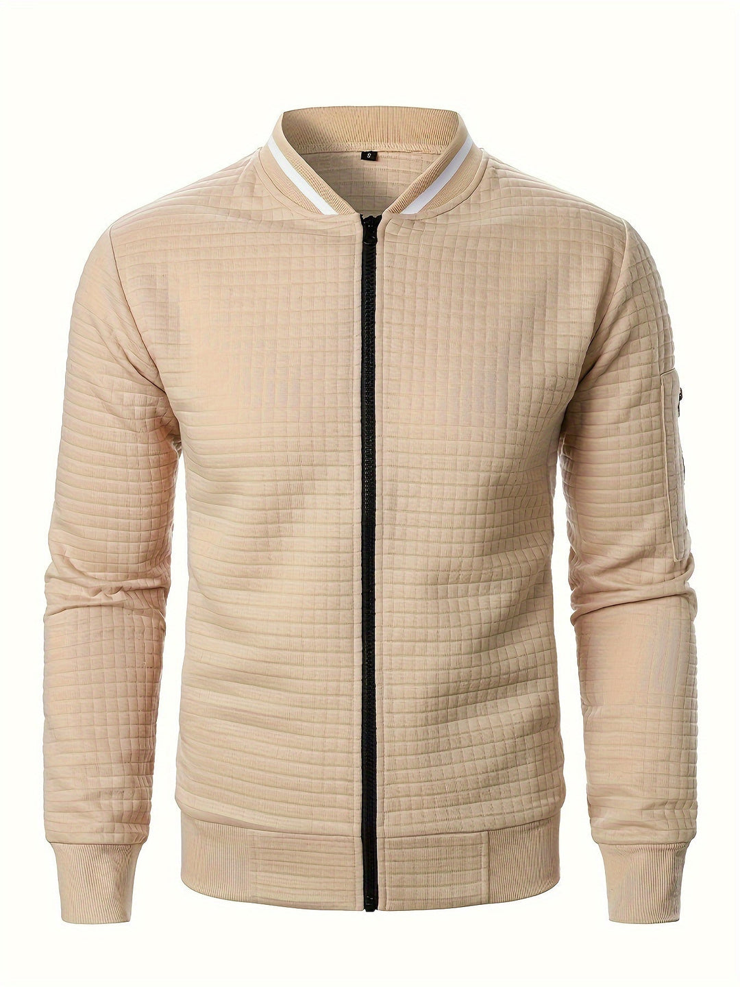Raymond | Texturerad Zip-Up Bomberjacka