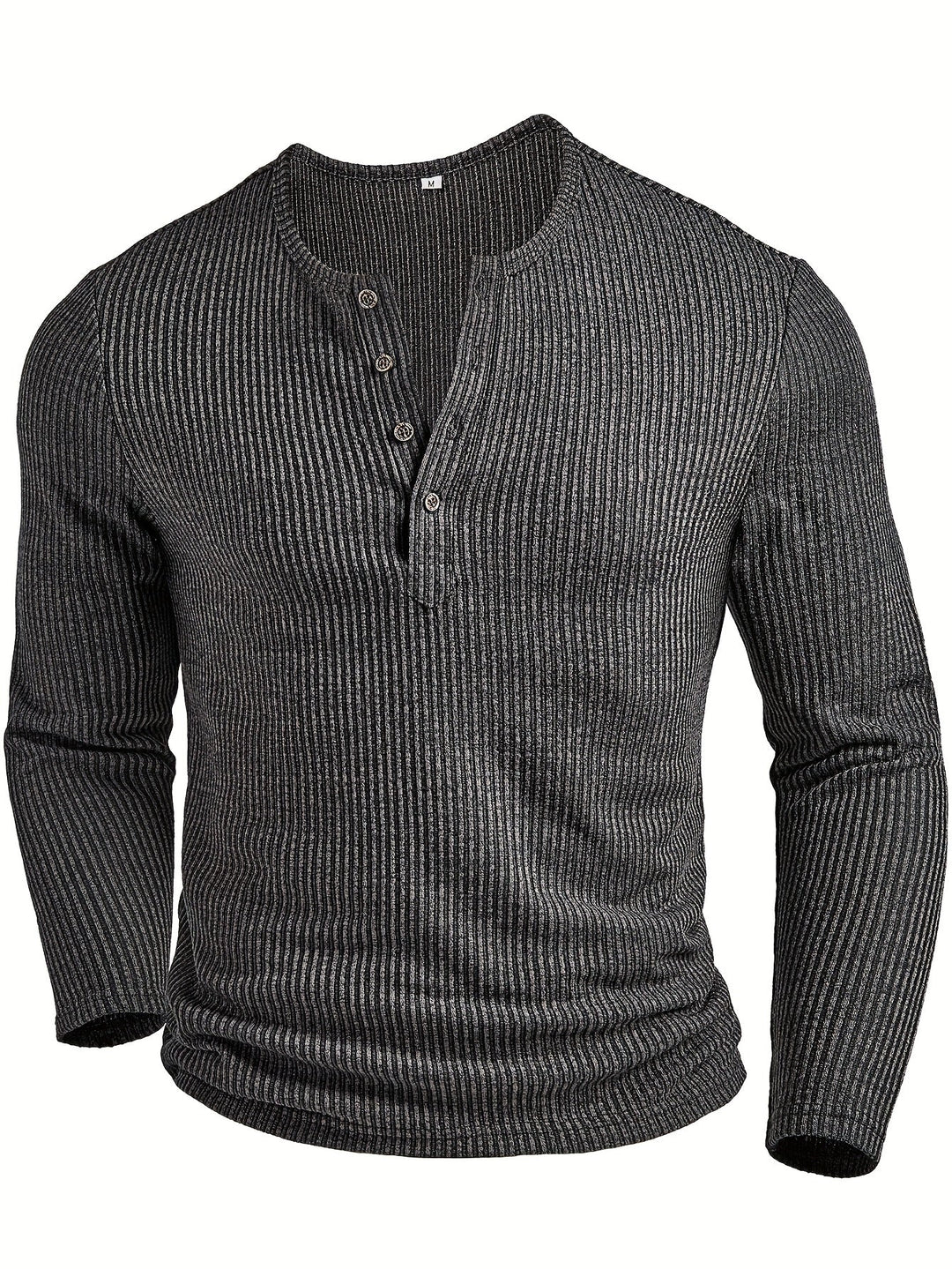 Griffin | Texturerad Ribbad Henley Skjorta