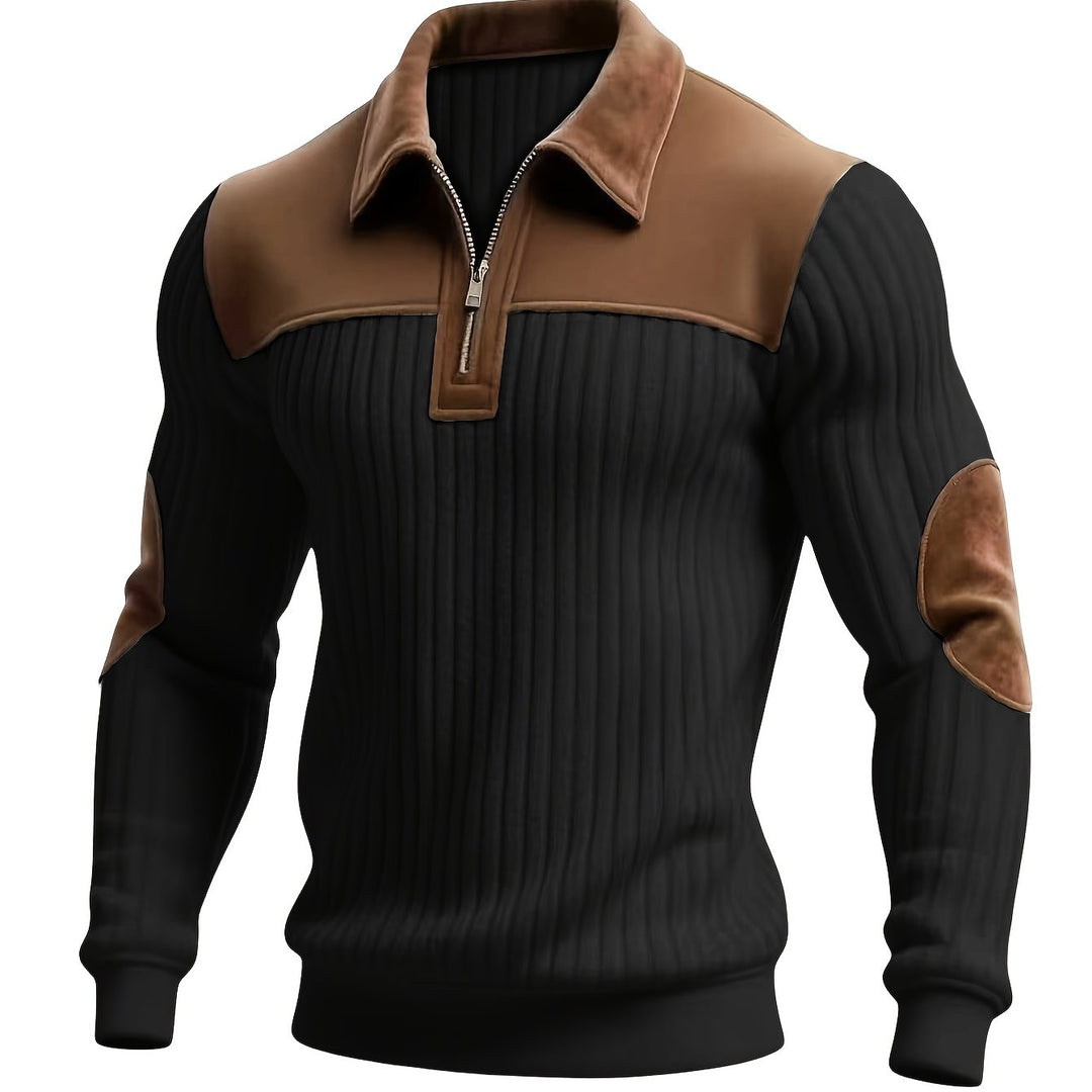 Roland | Tvåfärgad Quarter-Zip Pullover