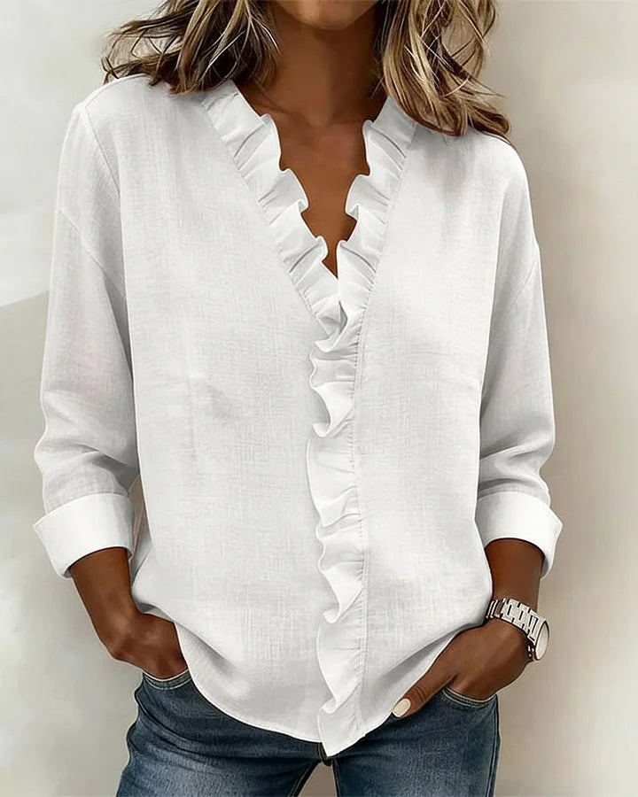 Chloe | Lättvikts V-ringad Blus