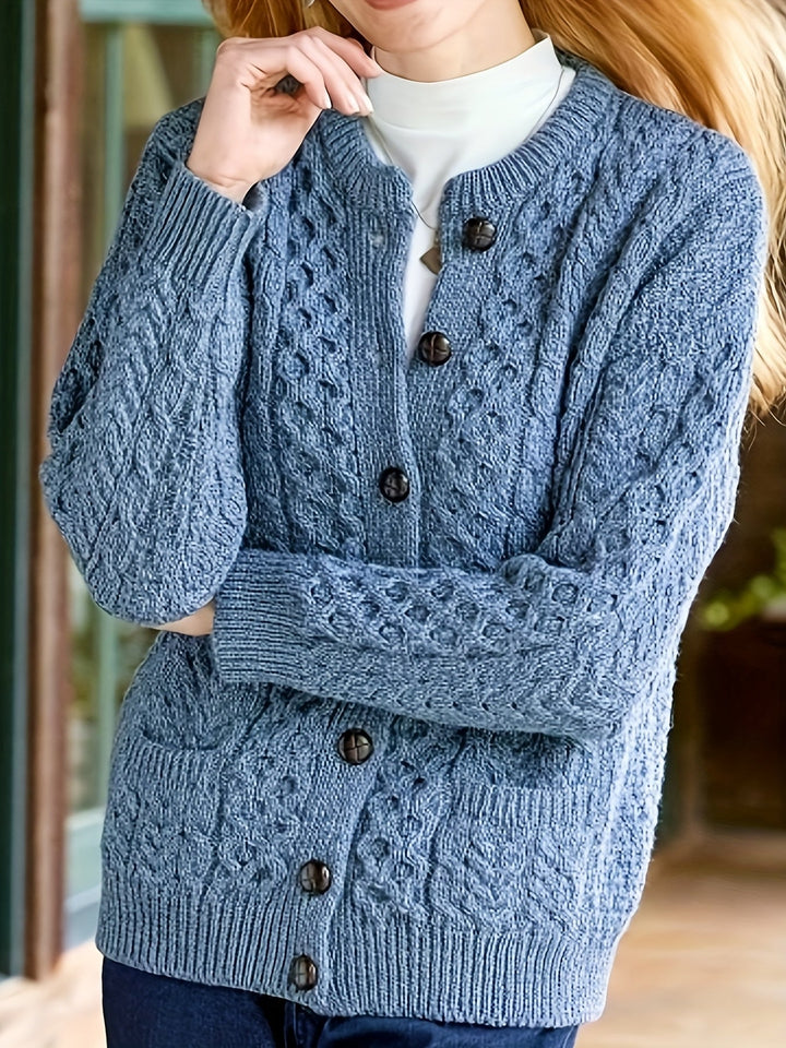 Fern | Texturerad Knapp-Front Kofta