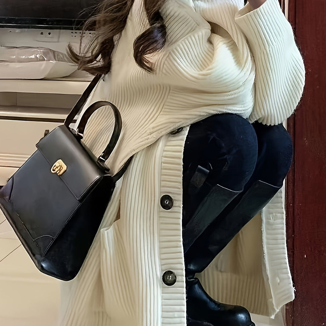 Maisie | Avslappnad Knapplång Cardigan