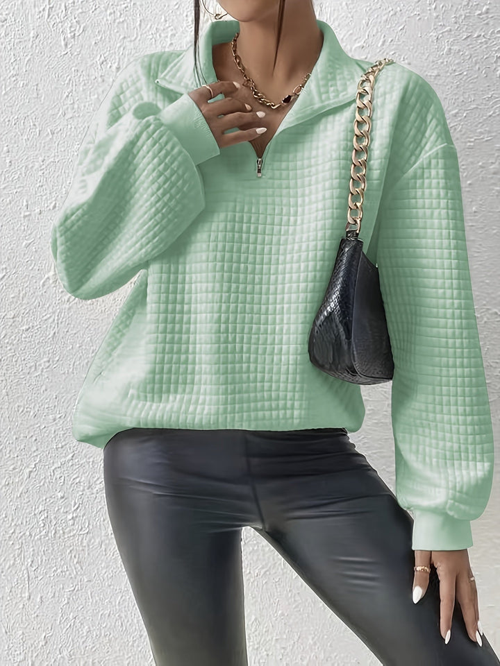Susanna | Avslappnad Kvartzip-Pullover