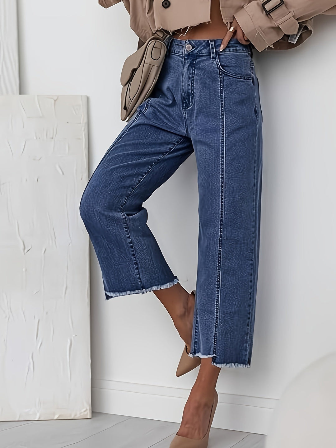 Denise | Skräddarsydda Croppade Raka Jeans