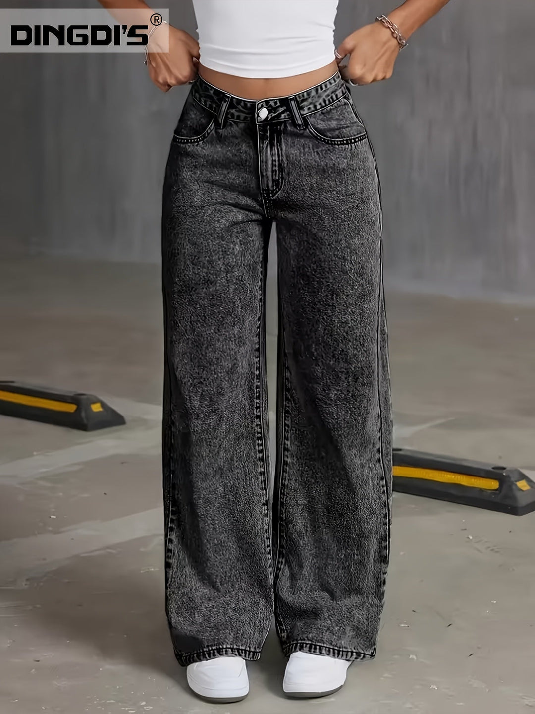 Tamsin | Högmidjade Vida Jeans