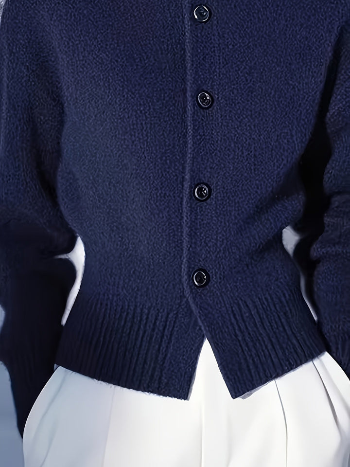 Margot | Höghalsad Knapp Cardigan