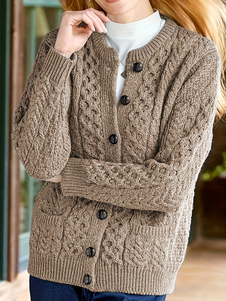 Fern | Texturerad Knapp-Front Kofta