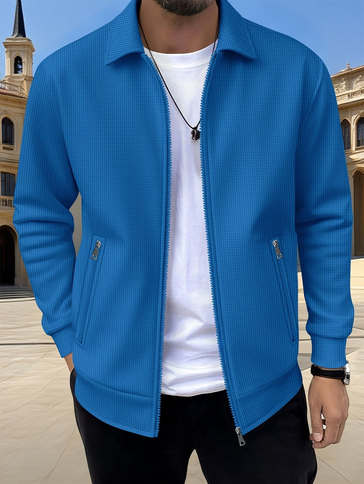 Cameron | Texturerad Zip Jacka