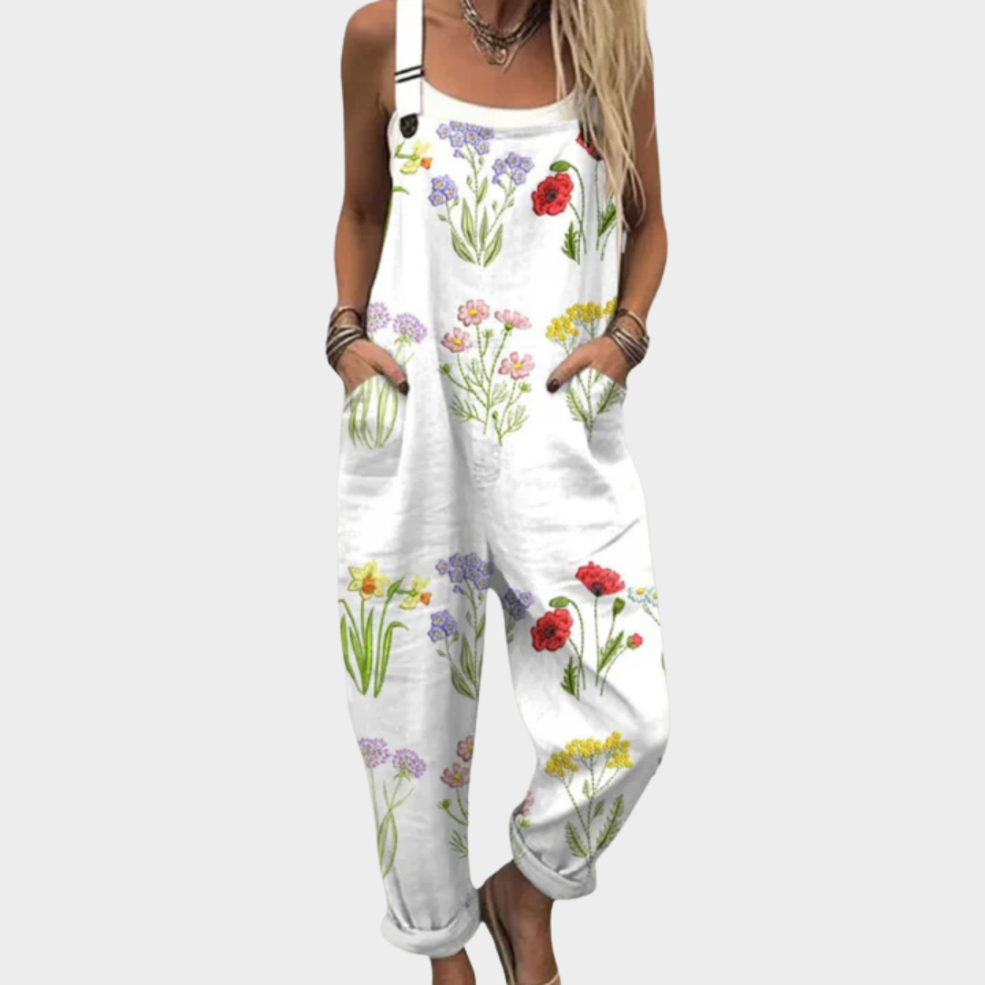 Selena | Bekväm Blommig Tryckt Jumpsuit