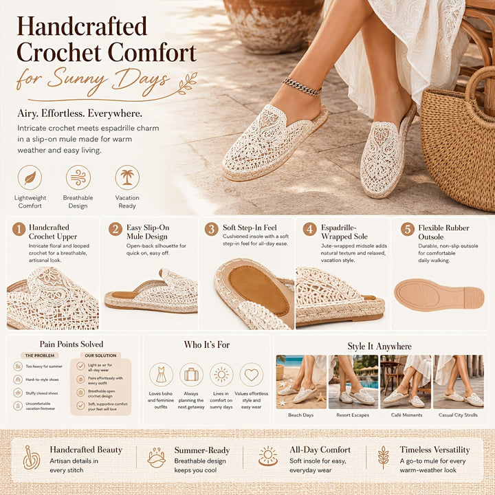 Bonnie | Vävd Slip-On Mules