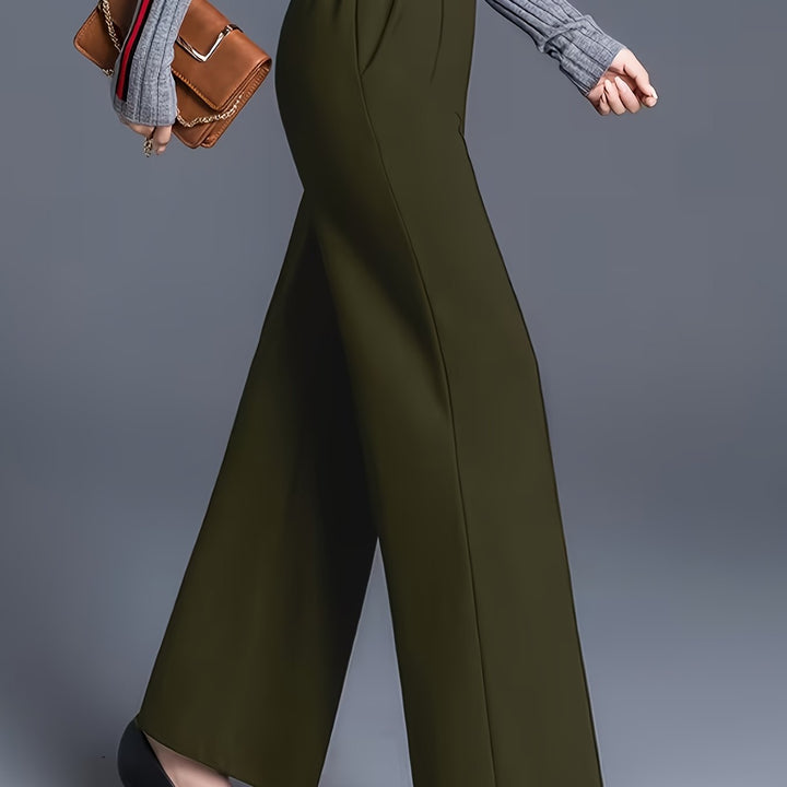 Claudia | Högmidjade vida byxor