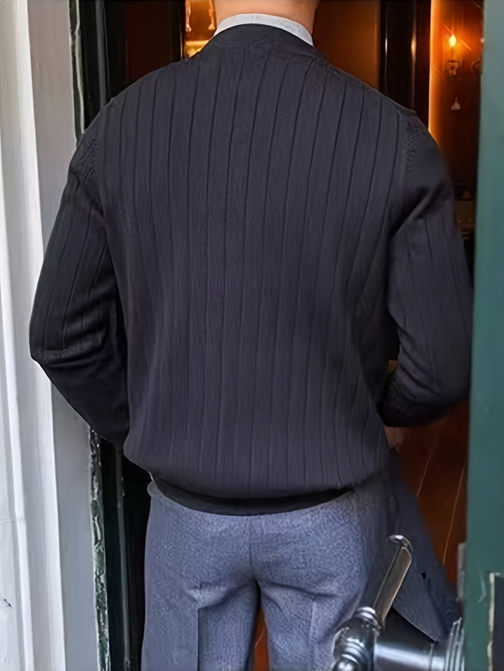 Arthur | Ribbade Knapp-up Cardigan
