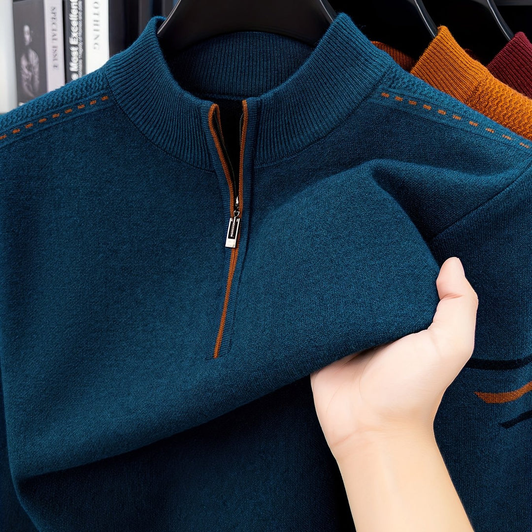 Nathan | Halvdraget Mock Neck Tröja
