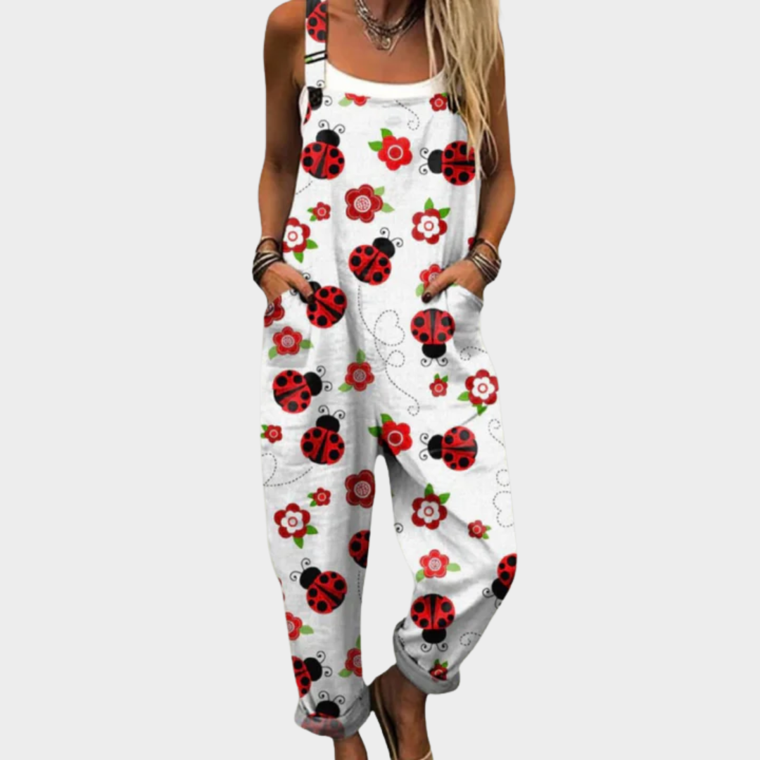 Beatriz | Avslappnad Patch Art Jumpsuit