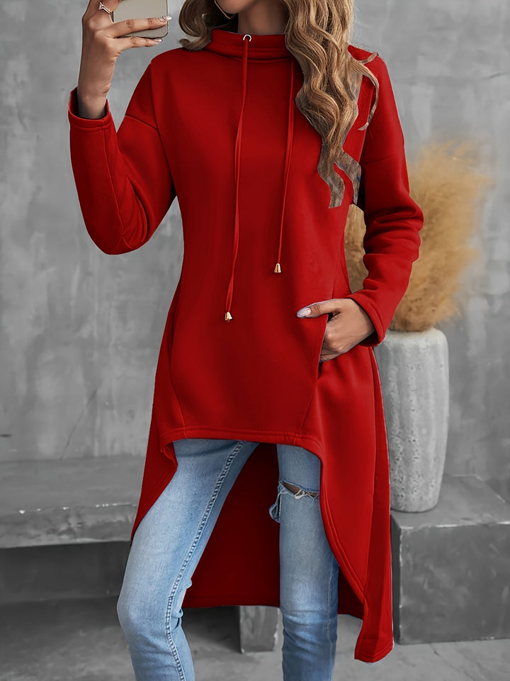 Tabitha | Hög-Låg Dragkedja Hoodie
