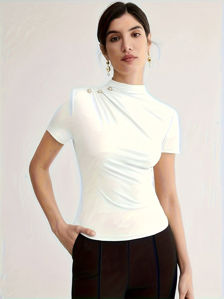 Sienna | Mock Neck Kortärmad Topp