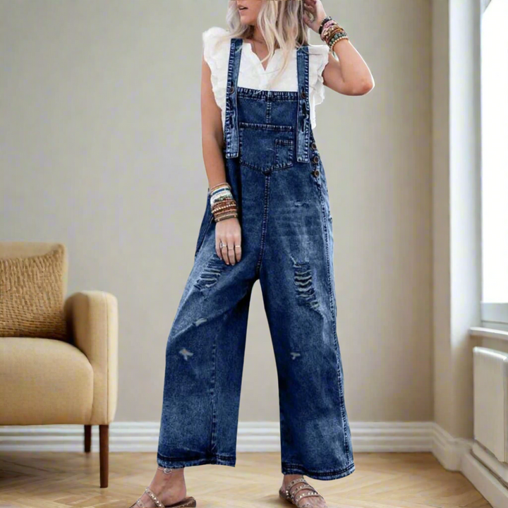 Carmelita | Premium Vintage Stil Enfärgad Jumpsuit