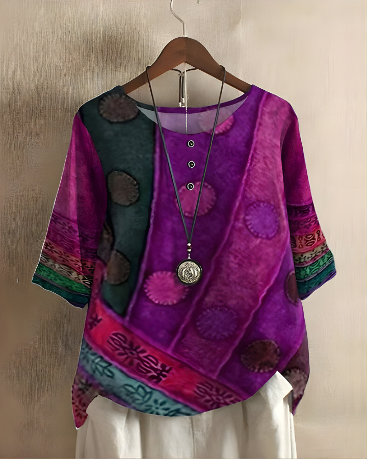 Fiona | Avslappnad Sommar Boho Topp