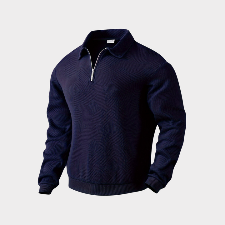 Hudson | Texturerad Halvdraget Pullover