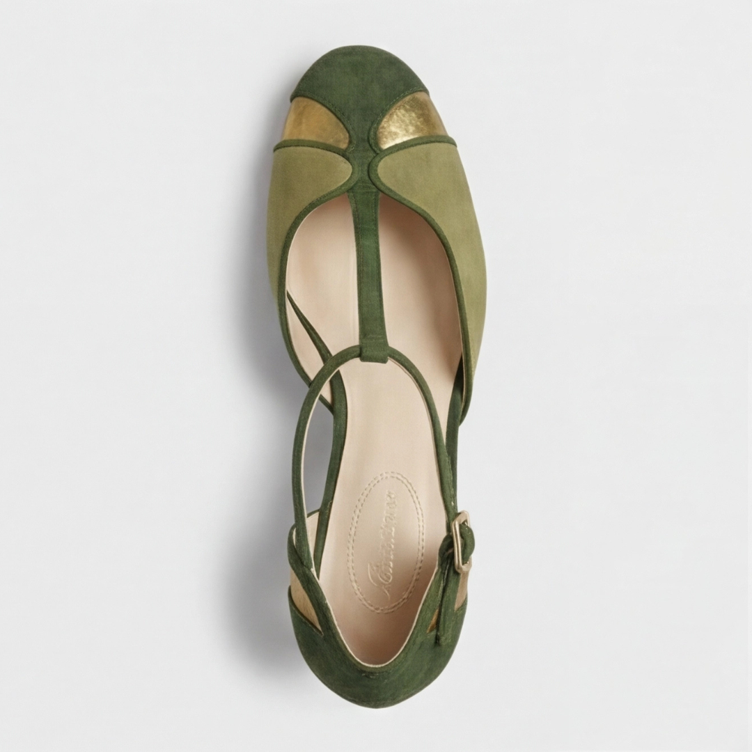 Coralise | Sofistikerade Suede T-Strap Klackar