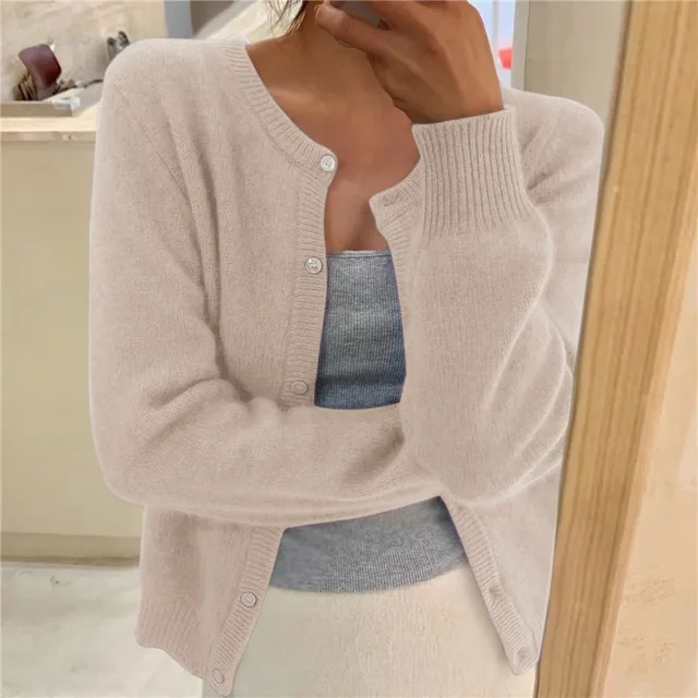 Delphina | Mjuk Knapp-Front Cardigan