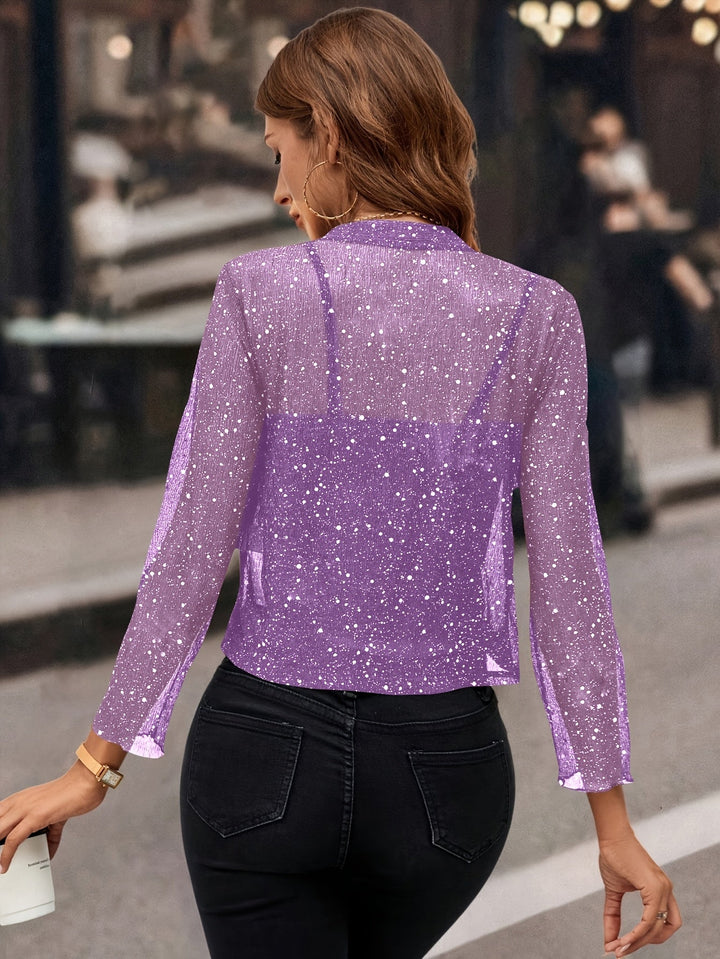 Elaine | Shimmer Cropped Jacket