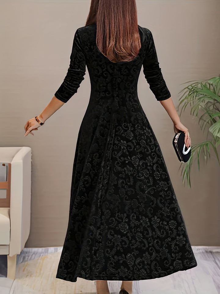 Adeline | Elegant långärmad midi-klänning