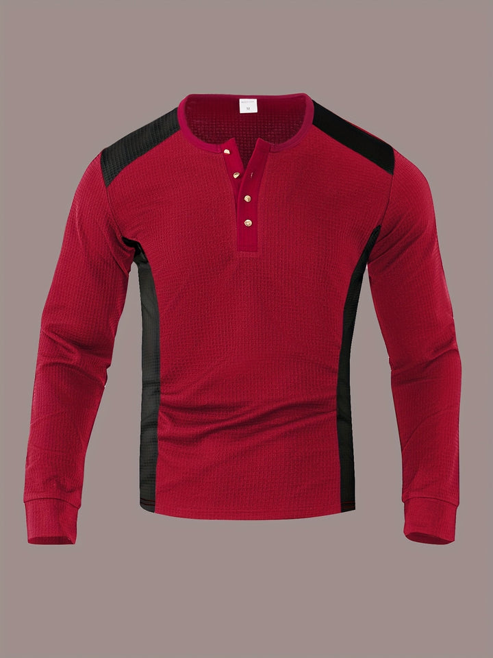 Curtis | Texturerad långärmad Henley