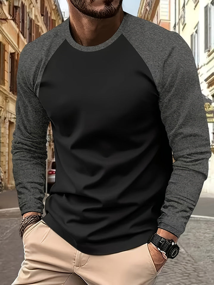 Trevor | Tvåfärgad Raglan Långärmad Topp