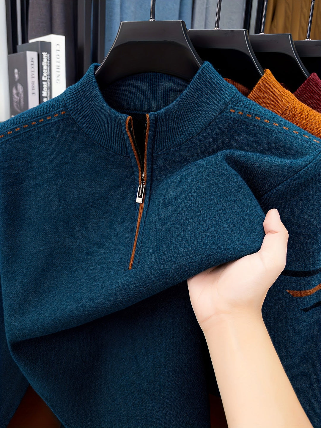 Nathan | Halvdraget Mock Neck Tröja
