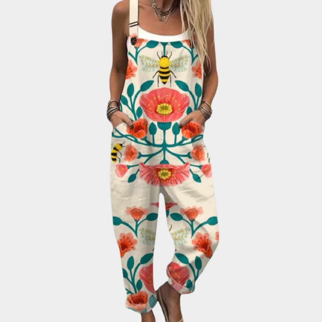 Helen | Bekväm Retro Konst Jumpsuit