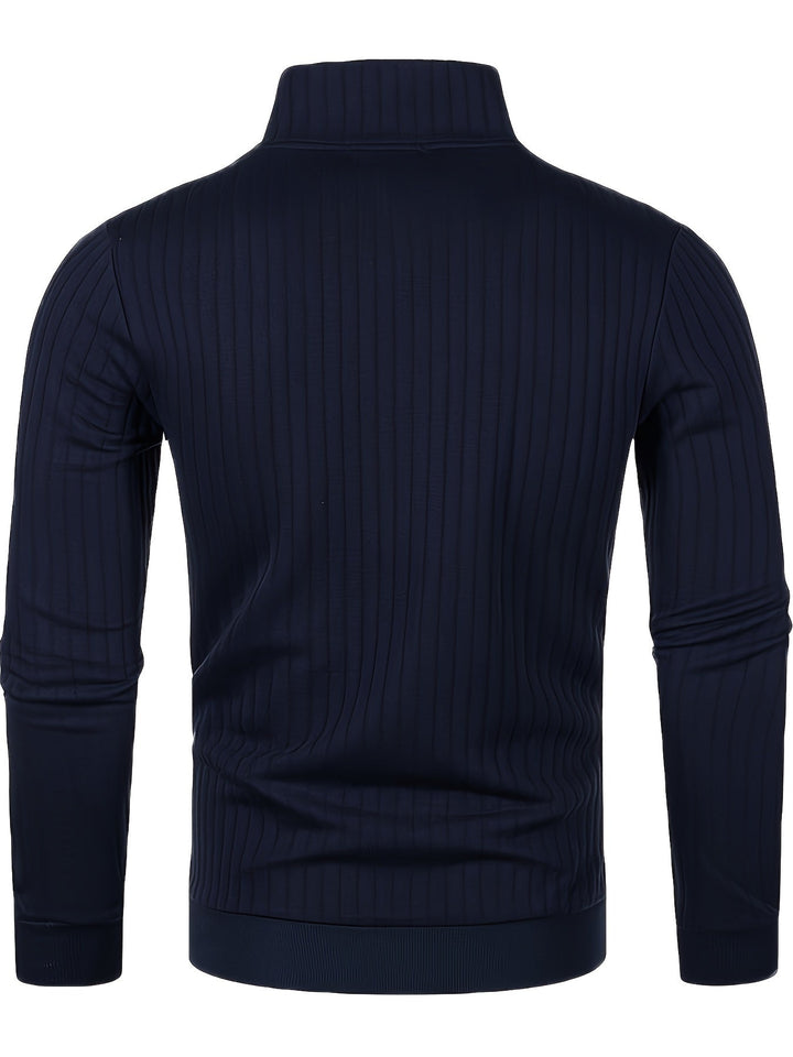 Thatcher | Ribbade Kvartzip-Sweater