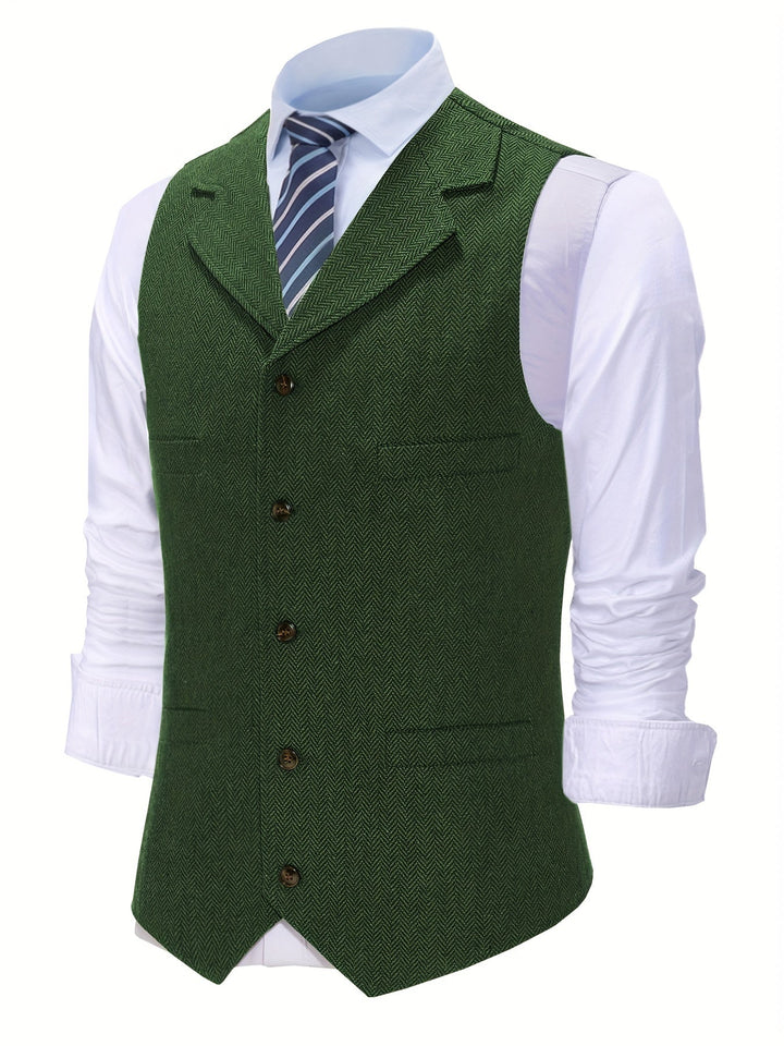 Byron | Raffinerad Herringbone Väst