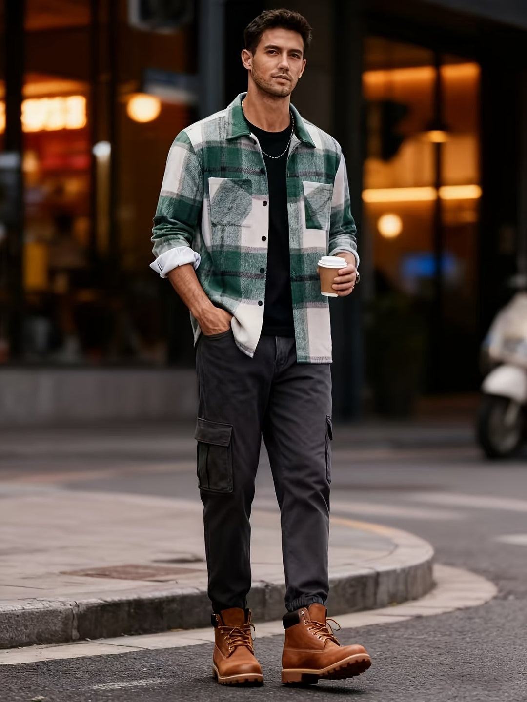 Corbin | Robust Rutigt Overshirt