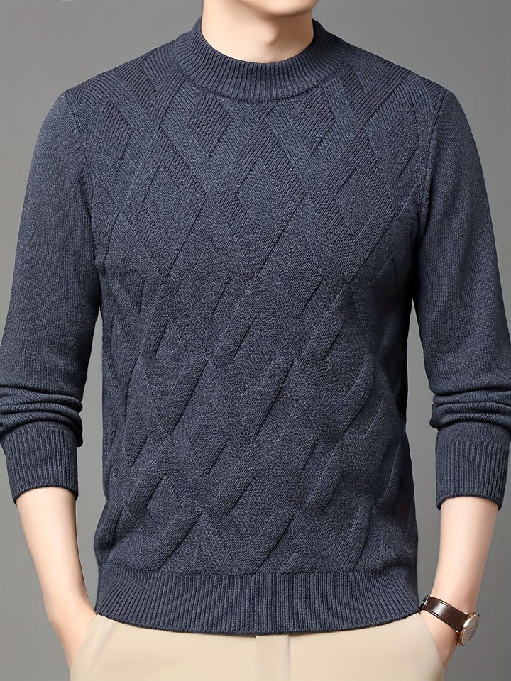 Ellis | Texturerad Mock-Neck Tröja