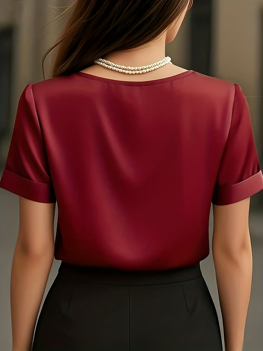 Estelle | Draperad V-ringad Blus