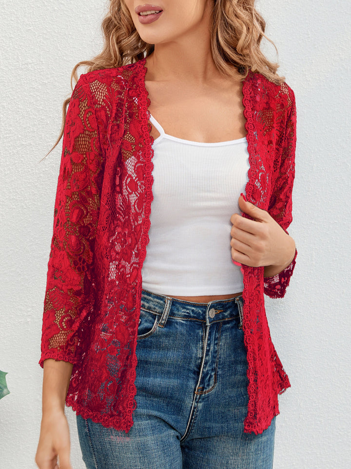 Cassandra | Blommig Öppen Cardigan