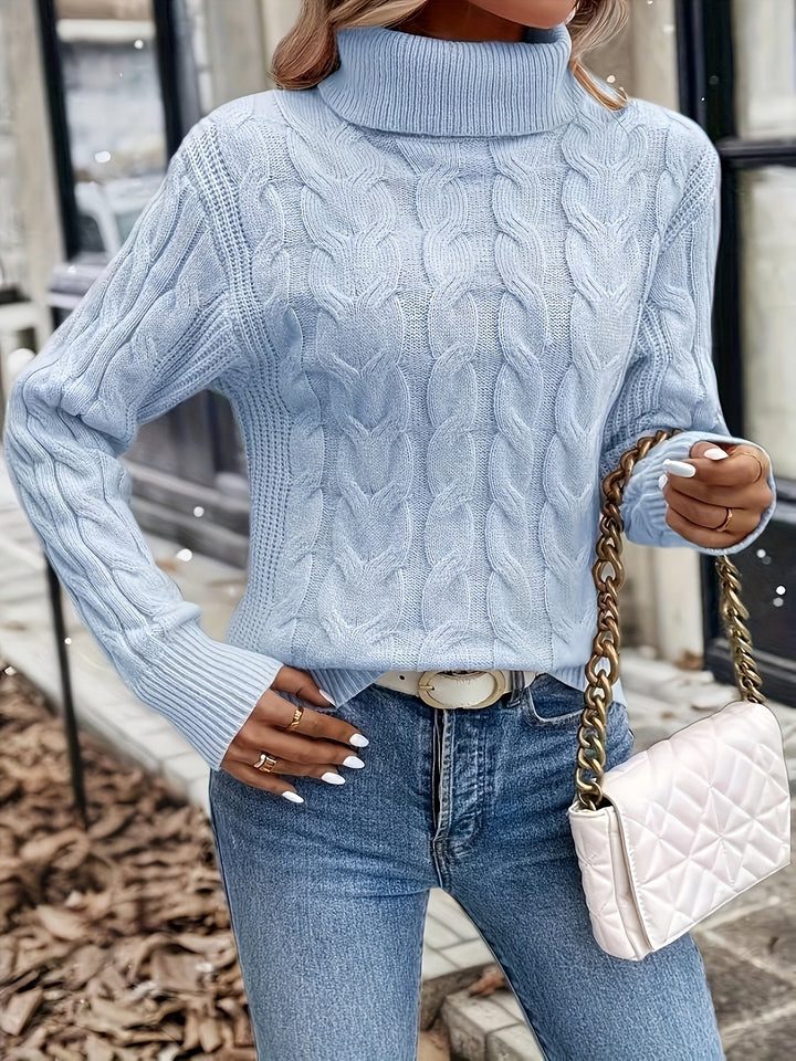 Celeste | Mysig kabelstickad polotröja