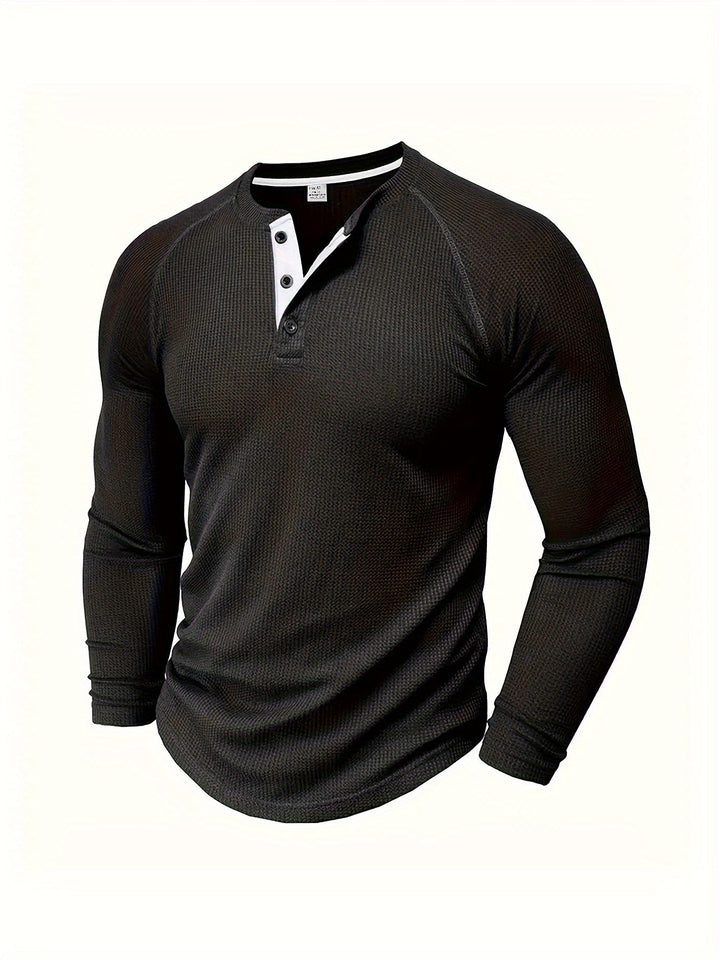 Graham | Klassisk Button Henley Skjorta