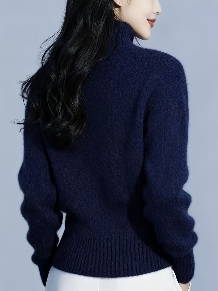 Margot | Höghalsad Knapp Cardigan