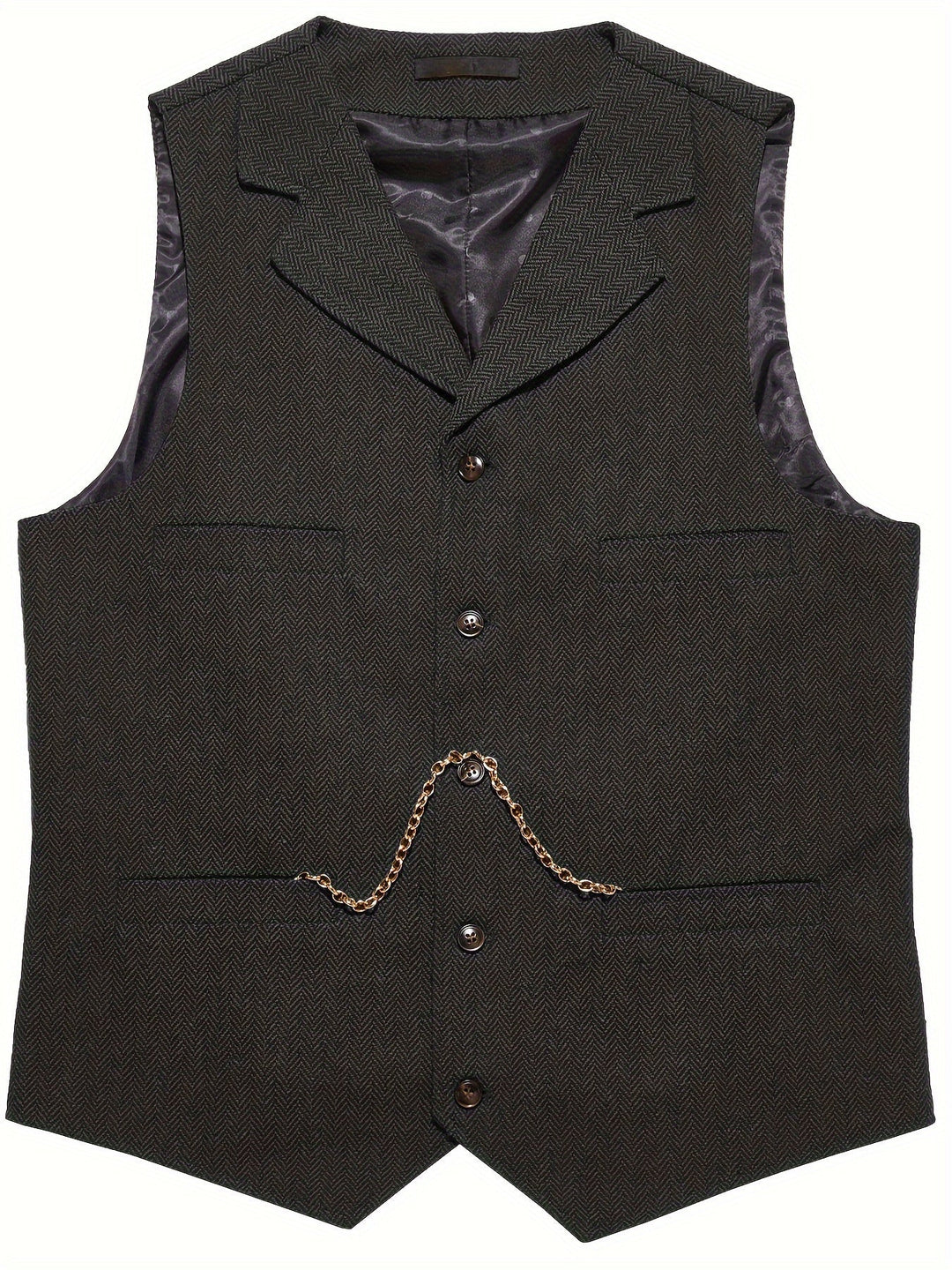 Byron | Raffinerad Herringbone Väst