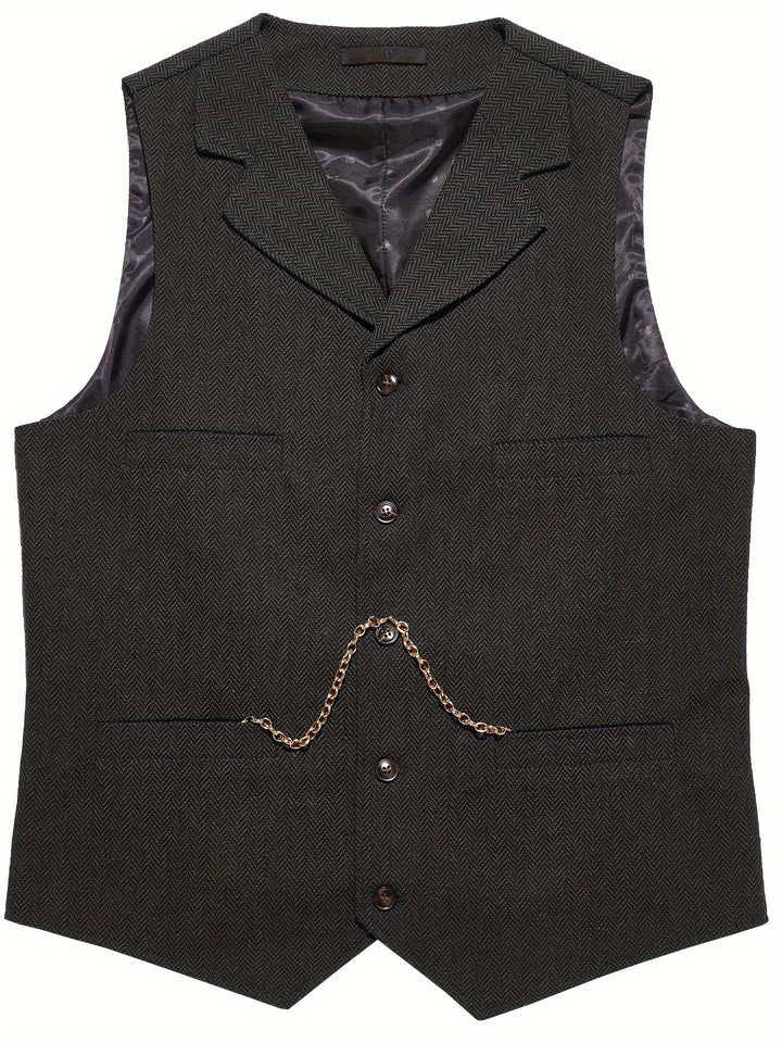 Byron | Raffinerad Herringbone Väst