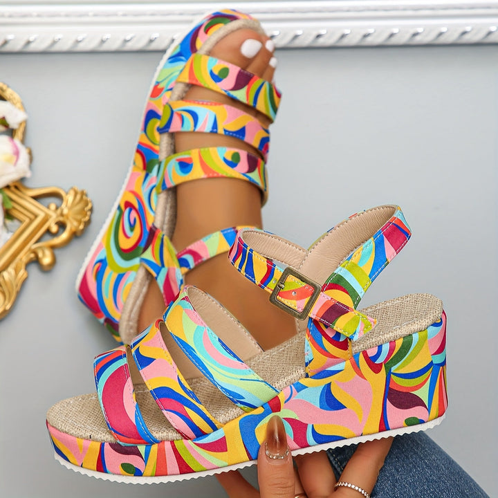 Rosalind | Elegant Strappy Plattform Wedge Sandaler